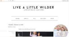 Desktop Screenshot of livealittlewilderblog.com